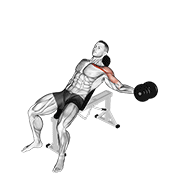 Dumbbell incline one arm fly animation