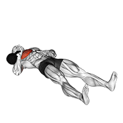Kettlebell one arm floor press animation