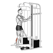 Cable standing one leg calf raise animation