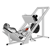 Sled one leg calf press on leg press animation