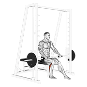 Smith seated one leg calf raise animation