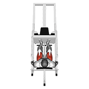 Sled 45в° leg press (back pov) animation