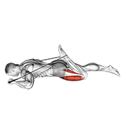 Intermediate hip flexor and quad stretch animation