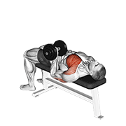 Dumbbell one arm reverse grip press animation
