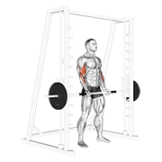 Smith machine bicep curl animation