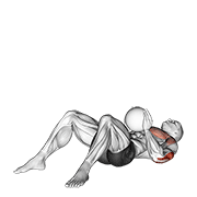 Medicine ball supine chest throw animation