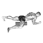 Roller hip stretch animation