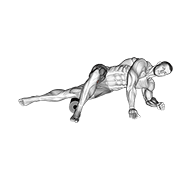 Roller hip lat stretch animation
