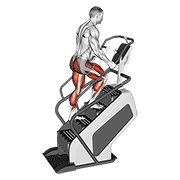 Walking on stepmill animation