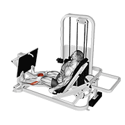 Lever seated calf press animation