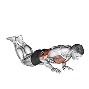 Close-grip push-up (on knees) animation