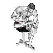 Seated piriformis stretch animation