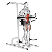 Captains chair straight leg raise animation