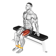 Resistance band leg extension animation