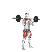 Barbell thruster animation