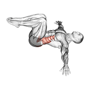 Bent knee lying twist (male) animation