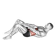 Knee touch crunch animation