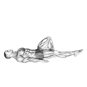 Single leg bridge with outstretched leg animation