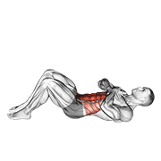 Sit-up with arms on chest animation